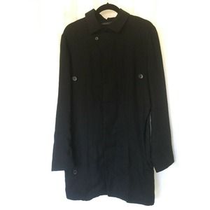 NWT FREMONT Black Linen Blazer Over Coat Jacket M